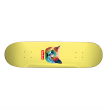 TieDye SHRKCT GELB Skateboard Brett