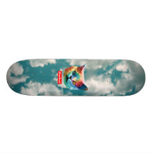 TieDye SHRKCT WOLKEN Personalisierte Skateboards