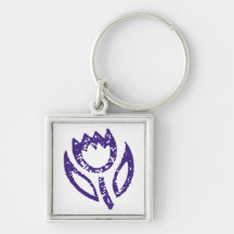 Tiefe blaue Tulpe Keychain Schlüsselbänder