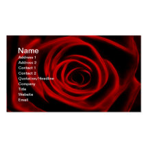 Tiefe der Liebe-Roter Rose Visitenkarten