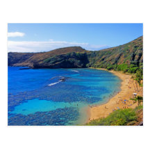 Tiefe Hanauma Bucht 3, Honolulu, Oahu, Hawaii inlä Postkarte