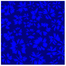 Tiefes blaues abstraktes Blumenmuster Fotostatue