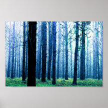 Tiefes Piney Holz-Plakat