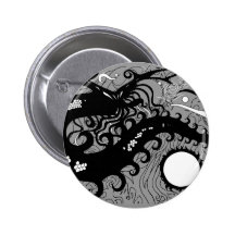 Tiefes Seedrache (Silhouette) Button