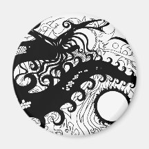 Tiefes Seedrache (Silhouette) Magnete