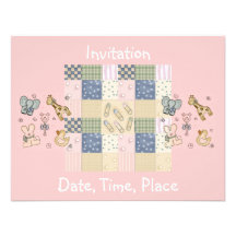 Tier-Einladungs-Mitteilungs-Karten-Babyparty