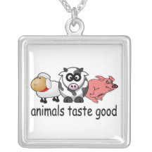Tier-Geschmack gut - lustiger Fleisch-Esser-Entwur Personalisierter Schmuck