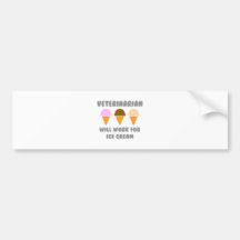Tierarzt… arbeitet für Eiscreme Autosticker