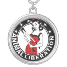Tierbefreiungs-Pin-up-Girl Selbst Gestalteter Schmuck