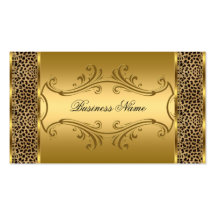 Tierdruck des eleganten noblen Goldschwarz-Leopard Visitenkarte
