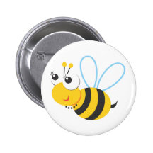 Tiere - Biene Button