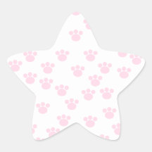 Tiertatzen-Druck. Hellrosa und weißes Muster Stickers