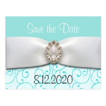 Tiffany blau Save the Date Wedding Karten Postkarten