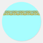 Tiffany-Blau und Goldspitze-Aufkleber