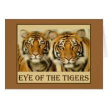 Tiger-Augen Grußkarte
