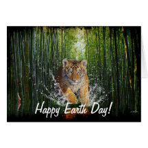 Tiger-CUB-Tag der Erde-Arten-Karte