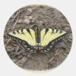 Tiger-Frack-Schmetterling Runder Aufkleber