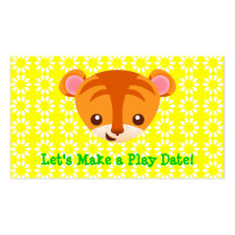 Tiger Playdate Karte Visitenkartenvorlagen