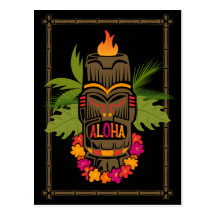Tiki Aloha Postkarte