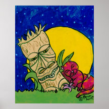 Tiki Katze Plakat