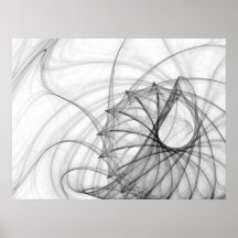 Tinten-Spiralen und Dorne Plakat