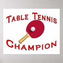 Tischtennis-Meister Plakatdrucke