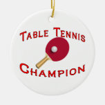 Tischtennis-Meister Weihnachtsbaum Ornamente