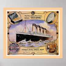 Titanische Vintage Seifen-Anzeige Effektivwerts (L Plakatdrucke