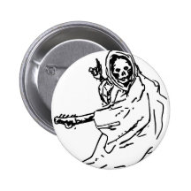 Todesgitarrenschwarzes Anstecknadelbuttons