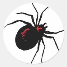 Tödliche Spinne Runder Aufkleber