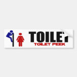 Toiletten-flüchtiger Blick Auto Sticker