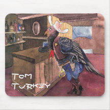Tom Turkey, der Sheriff - stark und originell Mousepads