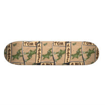 Tom und Jerry auf einer TAN-Couch Personalisierte Skateboarddecks