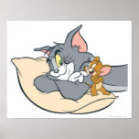 Tom und Jerry auf Kissen Plakatdruck