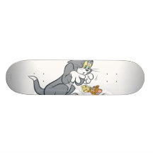 Tom und Jerry füttern die Katze Personalisiertes Skatedeck