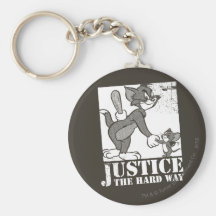 Tom- und Jerry-Gerechtigkeit die harte Weise Schlüsselanhänger
