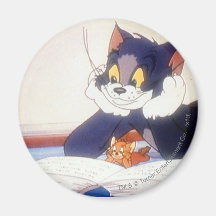 Tom und Jerry lasen ein Buch Magnets
