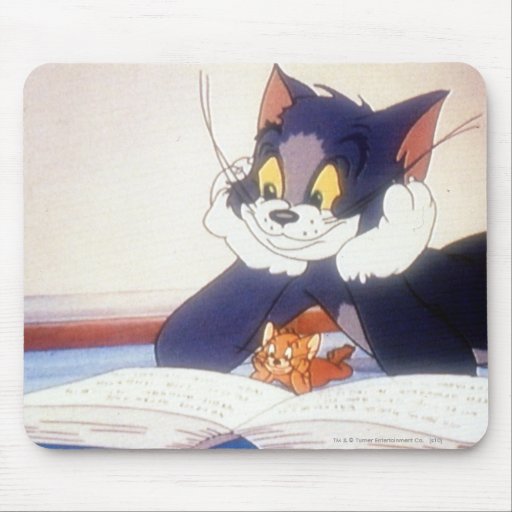 Tom und Jerry lasen ein Buch Mousepad