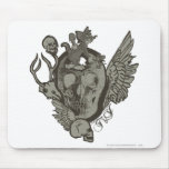 Tom- und Jerry-Schädel mousepads