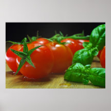 Tomaten mit frischen Küchenkräutern Plakat
