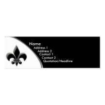 Ton KRW Black Fleur De Lis zwei Visitenkarte