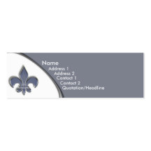 Ton KRW Blue Fleur De Lis zwei Visitenkarten Vorlagen
