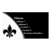 Ton-Visitenkarte KRW Black Fleur De Lis zwei