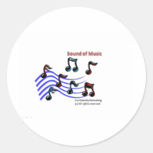Ton von Musik Runder Aufkleber