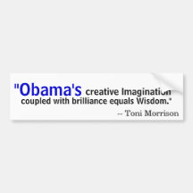 Toni Morrison auf Obama Autoaufkleber