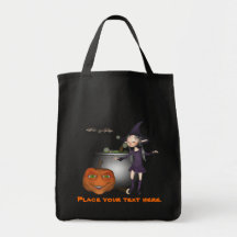 Toon-Hexe Halloween-Tasche