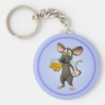 Toon-Maus mit Käse Keychain Schlüsselanhänger