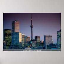 Toronto, bis zum Nacht, Ontario, Kanada Poster