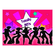 total Achtzigerjahre retro Party Einladung
