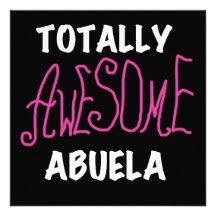 Total fantastische Abuela rosa T-Shirts und Gesche Individuelle Ankündigungskarte